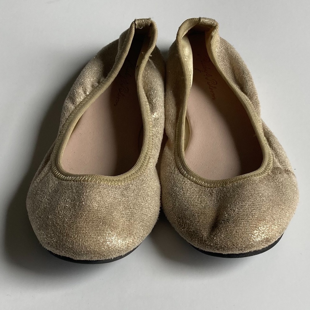 Ruby & Bloom Girls Gold Ballerina Flat Shoes